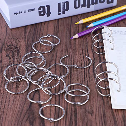 Antner 1.5 Inch (48 Pack) Loose Leaf Binder Rings, Nickel Plated Metal Book Rings Binding Rings Keychain Key Rings Index Card Rings Flashcard Rings Paper Rings for Office School Home - size: 1.5 Inch-48 Pieces