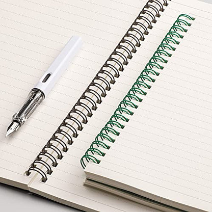 EMSHOI Lined Spiral Journal Notebook, 3 Pack, 480 Pages, B5 (7.4" x 10") | College Ruled, 100 GSM Thick Paper, Flexible Plastic Cover, for School, Student, Writing, Journaling, Work, Women & Men - color: Brown Blue Green, style: B5-Ruled