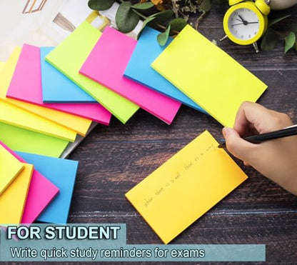 (15 Pads) Sticky Notes 3x5 in,Bright Notepads,Stickies,Memo Note Pads | Super Sticking Power,Colorful,Strong Adhesive,Post on Windows Doors,Office School,Recyclable,Easy to Write on,Hold Well - color: Multi Color