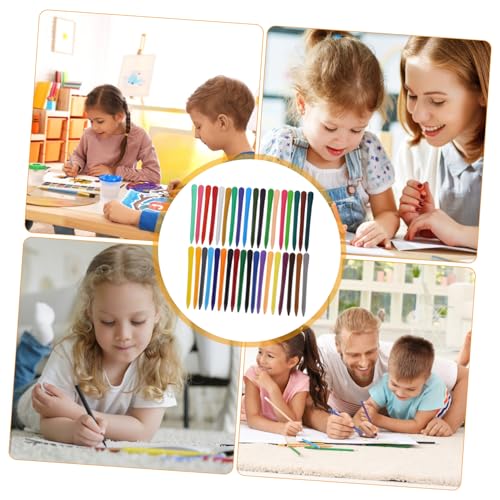 HOMSFOU 36-piece Pack Jumbo Washable Crayons Bulk Twistables for Boys and Girls Safe Painting Crayon Set Portable Drawing Accessory