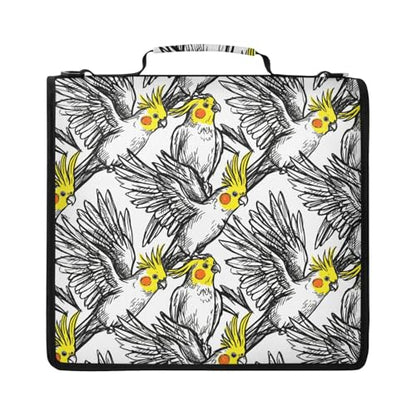Birds 2inch 3 Ring Zipper Binder Multi-Pocket Storage Holds 14 Inch Laptop for Students and Office Use - color: Birds