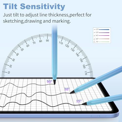 Stylus Pen for iOS&Android Touch Screens, Active Pencil for Samsung, Smart Digital Stylus Pens for Lenovo/Huawei/Vivo/Mi Tablets, iPhone/Google Pixel Smart Phones Drawing&Writing (Gradient Blue) - color: Gradient Blue