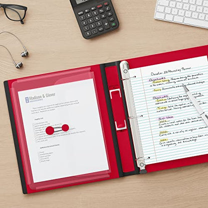 Staples Heavy-Duty 1-Inch D-Ring Binder, Red – 3-Ring Binder with Removable Spine Label, Durable Polypropylene for School & Office - color: Red, size: 1-Inch, style: 1 Pack