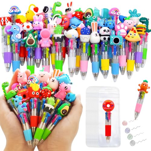 TOEMUR 300 PCS Multicolor Pen Set – 150 Cute Pens Bulk with 150 Pen Bags, Fun Pens for Party Favors, Christmas, Birthday, Kawaii Stationery for Student Prizes, Gifts Bulk for Friends - color: A-Multicolor, size: 150