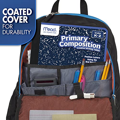 Mead Primary Composition Book, Primary Ruled Journal, Grades K-2, 7-1/2" x 9-3/4", 100 Sheets, Blue Marble (09902) - size: 1 Pack, style: Grades K-2
