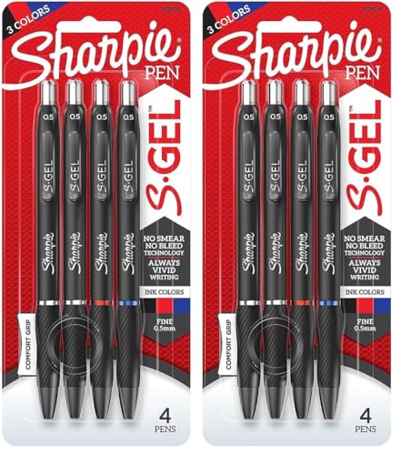 SHARPIE S-Gel Pens, Blue (Pack of 2) - size: 4 Count (Pack of 2)