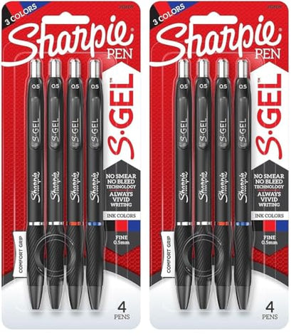 SHARPIE S-Gel Pens, Blue (Pack of 2) - size: 4 Count (Pack of 2)