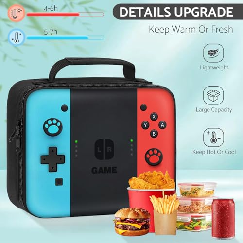 Kids Rolling Backpack for Boys - 3PCS Gamer Boys Rolling Backpack with Lunch Bag Set,Multifunctional Wheeled Bookbag for Travel,Roller School Bag for Elementary Middle School Aged 6-18