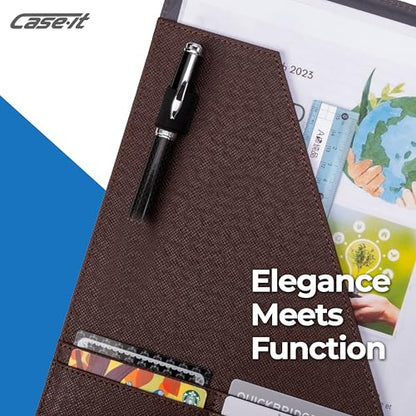 Case-it Business Padfolio | Letter Size | PAD-14 Brown | Premier, Letter Size Writing Pad, School & Office - color: Pad-14-brown, size: 1 Pack