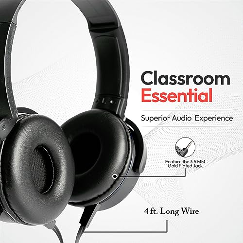 Bulk Headphones for Classroom, 24 Pack Durable Wired School Headphones for Students. Teacher Must Haves Supplies from Elementary to College (Mixed Color) - color: 24-Pack Mixed