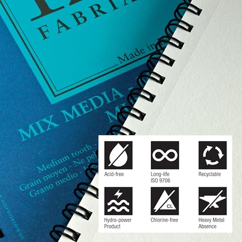 Fabriano 1264 Mixed Media Pad, 9" x 12", 110 lb. - size: 9 x 12