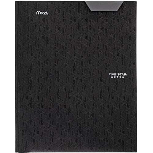 Five Star 2-Pocket Folder, Plastic Folder with Stay-Put Tabs and Prong Fasteners, Holds 8-1/2" x 11" Paper, Black (72113) - color: Black, size: 1 Count (Pack of 1)