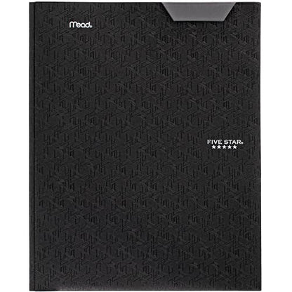 Five Star 2-Pocket Folder, Plastic Folder with Stay-Put Tabs and Prong Fasteners, Holds 8-1/2" x 11" Paper, Black (72113) - color: Black, size: 1 Count (Pack of 1)