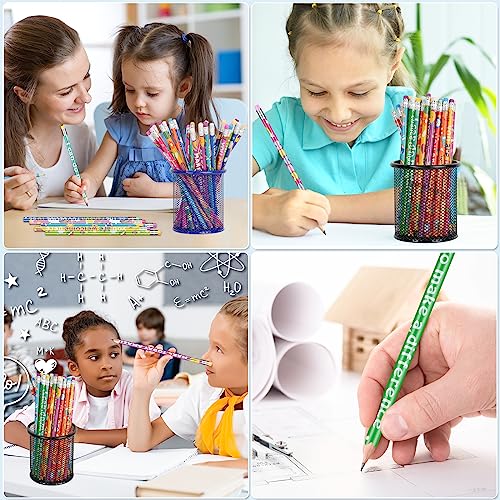 100 Pcs Motivational Pencils Bulk, Rainbow Inspirational School Pencils for Classroom, Cute Pencil with Encourage Positive Sayings, Back to School Supplies for Kids Student Teacher Classroom Reward - size: 100 Count (Pack of 1)