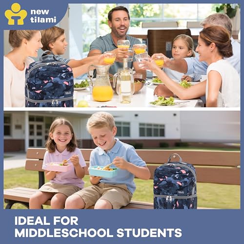 NEW TILAMI Kids Lunch Bag Double Insulated for tilami Rolling Backpack Girls Boys forTravel School Picnic, Spotted Camo Blue - color: Spotted Camo Blue