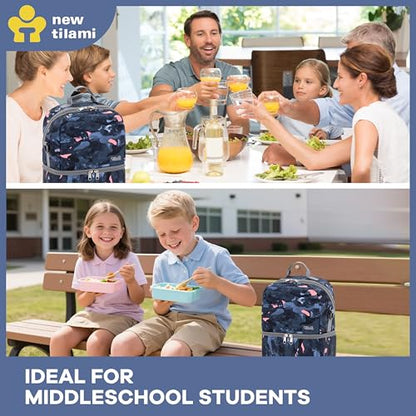 NEW TILAMI Kids Lunch Bag Double Insulated for tilami Rolling Backpack Girls Boys forTravel School Picnic, Spotted Camo Blue - color: Spotted Camo Blue