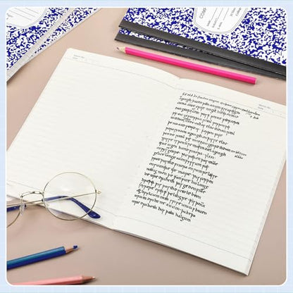 Fainne 100 Pack College Ruled Composition Notebooks A5,Blue - color: Blue