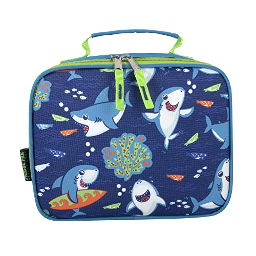 Trail maker Kids School Lunch Box Insulated for Boys, Girls | Fun Insulated Lunch Bag for Kids, School, Camp, Sports (Snarky Sharkies) - color: Snarky Sharkies