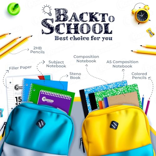 Rosmonde 50 Pack Bulk Composition Notebook, K-2 Primary Ruled, (100 Sheets) | Primary Composition Notebook Bulk With Header For Drawing, 9-3/4 x 7-1/2, Grades K-2, 200 Pages, Grades K-2, Bulk Supplies - size: 50 Pack | Bulk Value, style: Primary Ruled - C