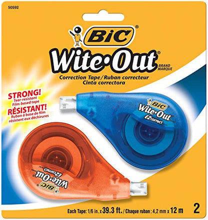 BIC Wite-Out EZ Correct Correction Tape, 2-Count
