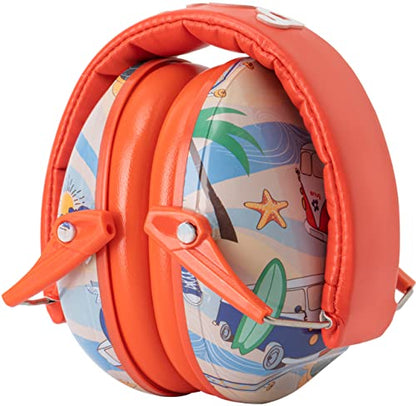 Snug Kids Earmuffs – Noise Reduction for Toddlers & Children – Adjustable, Lightweight, Foldable, Soft & Comfortable - color: Beach