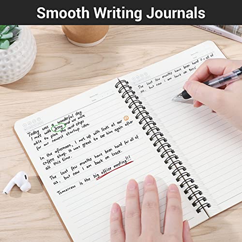 EUSOAR Spiral Journal Notebook, A5 12 Pack 5.5" x 8.3" 120 Pages Lined Travel Writing Notebooks Journal, Memo Notepad Sketchbook, Students College Office Business Subject Diary Ruled Book Journal - color: Kraft, size: 12 Packs