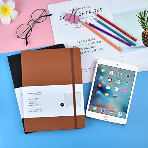 3 Pack B5 Journal Notebooks Classic Ruled Notebooks Hardcover Lined Journals for Office Home School Business Writing Note Taking, 10.2 x 7.5 inch, 100GSM Thick Paper, 160 Pages (Black/Brown/Green) - color: Black/Brown/Green