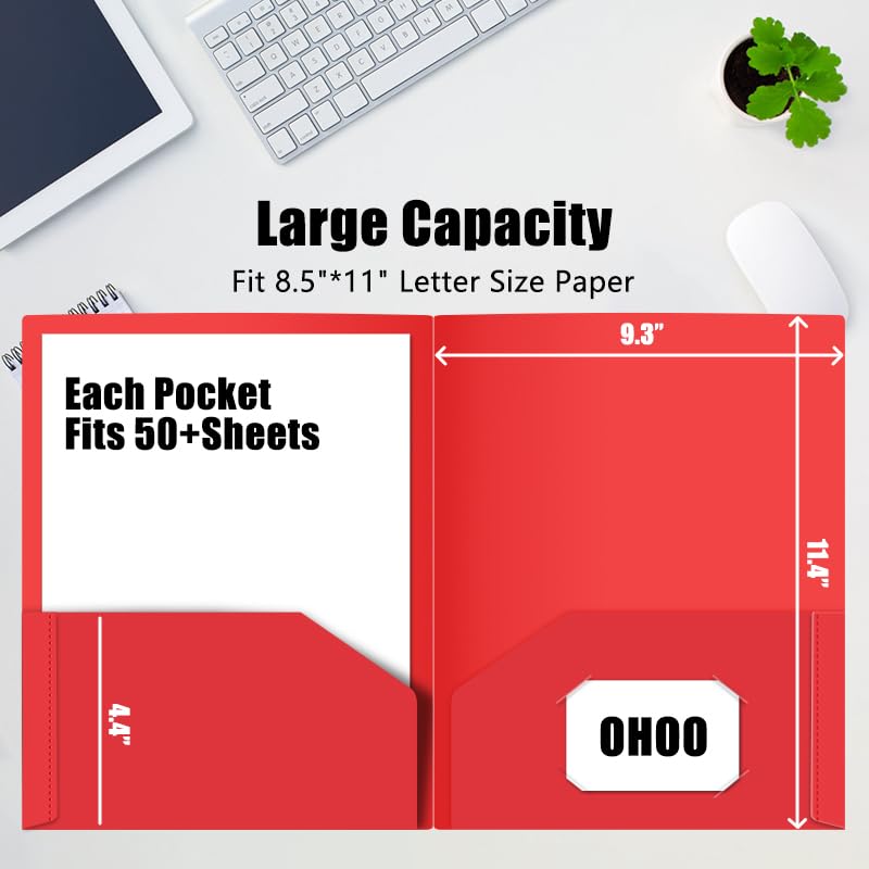 6 Pack Folders with Pockets Plastic Paper File Folder for School Office Home Business Fit Letter Size Paper Black - color: Black