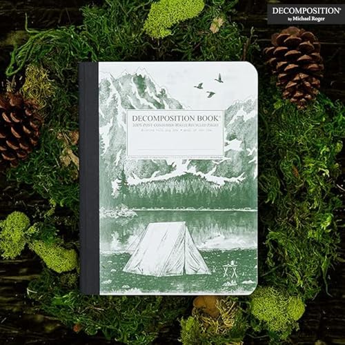 Decomposition Mountain Lake College Ruled Composition Notebook - 9.75 x 7.5 Journal with 160 Lined Pages - Notebooks for School Supplies, Home & Office - 100% Recycled Paper - Made in USA - color: Mountain Lake