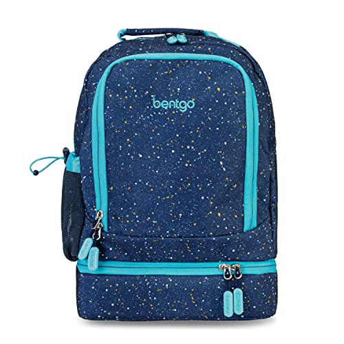 Bentgo Kids 2-in-1 Backpack & Insulated Lunch Bag - Confetti Designed 16” Backpack for School & Travel -, Durable, Water Resistant, Padded, & Large Compartments (Confetti Edition - Abyss Blue) - color: Confetti Edition - Abyss Blue