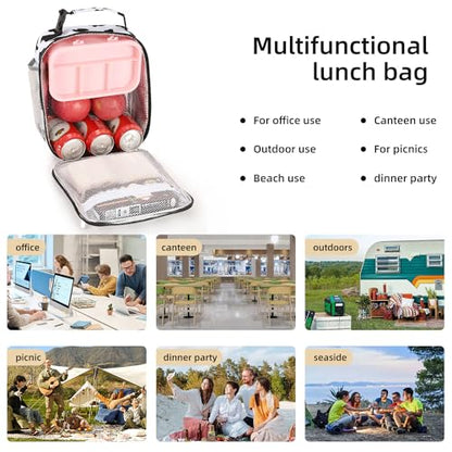 Lovoeo Lunch box Lunch bag for men women Insulated Lunchbox Lunch bags for Work Picnic Travel (Cow) - color: Cow