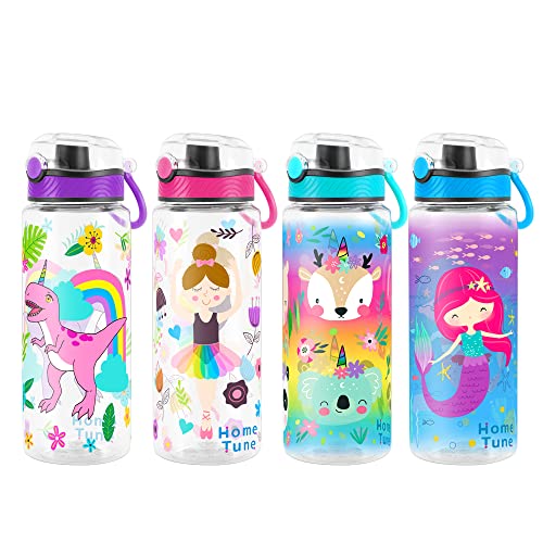 Cute Water Bottle for School Kids Girls, BPA FREE Tritan & Leak Proof & Easy Clean & Carry Handle, 23oz/ 680ml (Mermaid 2) - color: Mermaid 2