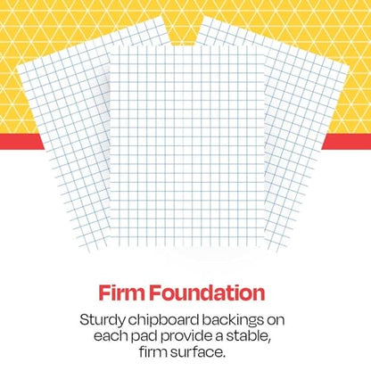 PAPER GRAPH 8.5X11 1/2 RULED SCHOOL SMART 50 SHTS PK OF 12