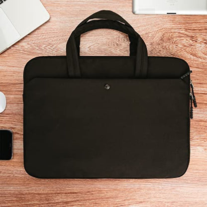 15.6 Inch laptop Case Carrying Bag Sleeve Cover, Waterproof Soft Small Briefcase for 15 15.6 16 inch Acer Asus Dell HP Thinkpad Chromebook Computer Notebook, Black - color: Black, size: 15.6/16 in