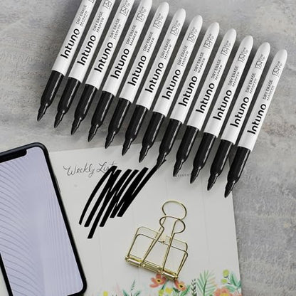 Dry Erase Markers, 108 Count Black, Fine tip, Low-Odor, Perfect for Office, Teaching, Meeting, Presentation, Classroom, Home