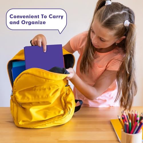 Plastic 2 Pocket Folders with Prongs, 30 Pack, Heavyweight, Letter Size Poly Folders with 3 Metal Prongs Fastener Clips (Purple) - color: Purple