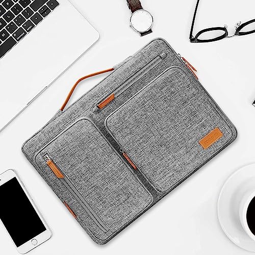 MOSISO 360 Protective Laptop Case 13.3 inch, 13-13.3 inch Laptop Sleeve Compatible with MacBook Air/Pro 13 / Pro 14,HP Dell Acer ASUS,Side Open Carrying Case with 4 Zipper Pockets&Handle, Gray - color: Gray, size: 13.3 inch
