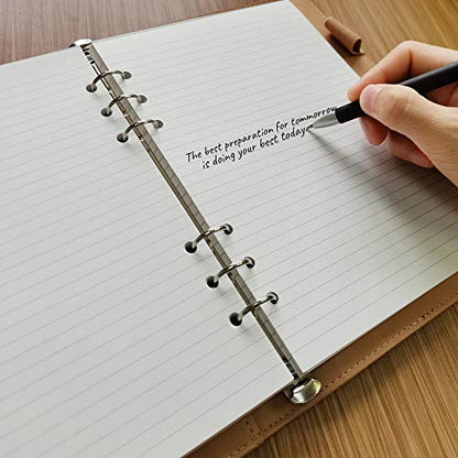 (3-Pack) A5 Lined Refills Paper for Filofax Planner/Binders/Organizer, 6 Hole Punched Loose Leaf Paper, Total 300 Sheets/600 Pages, 100gsm, White, 148 x 210mm - size: 300 Sheets
