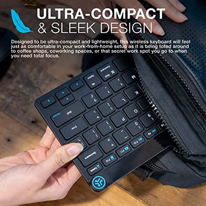 JLab, Go, Wireless Keyboard, Bluetooth, USB Dongle, Multi-Device, Ultra-Compact, Black - size: 1 Pack