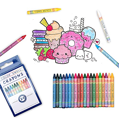 Color Swell Bulk Crayons, 36 Packs, 24 Colors Per Pack (864 Total) - size: 36 Pack | 864 Crayons