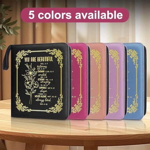 CCWEGSJ Easter Gift You Are Beautiful Zipper Photos Binder Album 3x5 4x6 5x7 6x8 DIY Magnetic Photo Album for Women Religious Gifts Inspirational Gifts. (Album Beautiful-Pink) - color: Album Beautiful-Pink