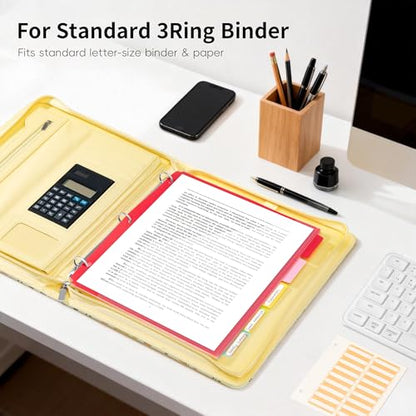 Ospelelf File Dividers with Pockets and Tabs for 3 Ring Binder, 8.5" x 11" Plastic Binder Dividers, 5 Waterproof Folders with Pockets, Multicolor - color: Multicolor