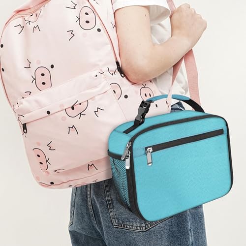 Kids Lunch Box for Boys Girls Lunch Bag Insulated Durable Lunchbox Children Lunch Tote Bag for School Light Blue - color: Light Blue