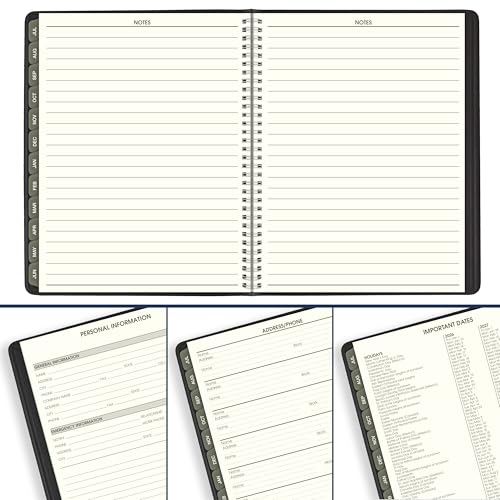 AT-A-GLANCE Planner 2026-2027 Weekly & Monthly Academic 12-Month July-June Quarter-Hourly Appointment Book, 8-1/4" x 11", Recycled, Black (70957G05)