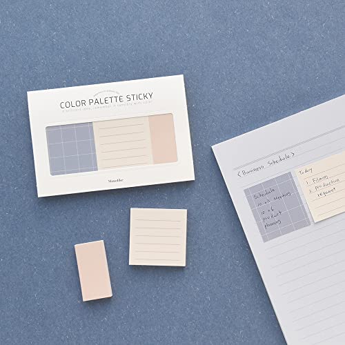 Monolike Color Palette Sticky Plan 30p B Set 4P - Self-Adhesive Memo Pad 30 Sheets - color: Plan 30p B
