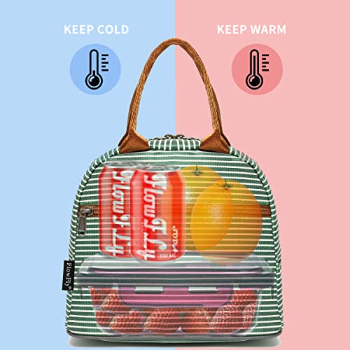 FlowFly Insulated Lunch Cooler Bag - Tote Bag Organizer for Women/Men, Green - color: Green