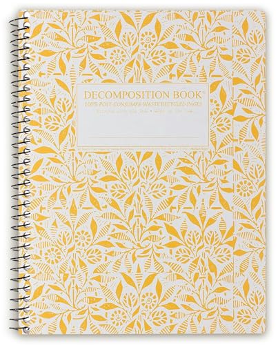 Decomposition Fields of Plenty College Ruled Spiral Notebook - 9.75 x 7.5 Journal with 160 Lined Pages - 100% Recycled Paper - Cute Notebooks for School Supplies, Home & Office - Made in USA - color: Fields of Plenty, style: Spiral-bound