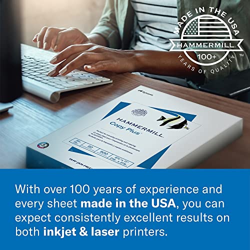 Hammermill Printer Paper, Great White 30% Recycled Paper, 8.5 x 11-10 Ream (5,000 Sheets) - 92 Bright, Made in the USA, 086700C - size: 10 Ream | 5000 Sheets, style: Letter (8.5x11)