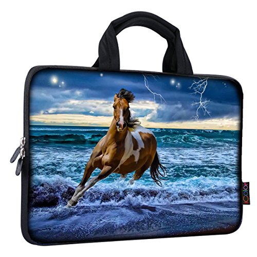 iColor 11 11.6 12 12.1 12.5 inch Laptop Carrying Bag Chromebook Case Notebook Ultrabook Bag Tablet Travel Cover Neoprene Sleeve for Apple MacBook Air Samsung Google Acer HP DELL Lenovo Asus Horse - color: Horse