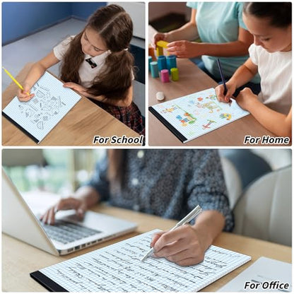48 Pack Graph Paper Pad 8.5 x 11, 4x4 Graph Ruled, Grid Paper Pad 8-1/2" x 11", Blueprint Quadrille Pad, Easy Tears Off, Cardboard Backing - Grid Pad Notebook, White 80 GSM Graph Paper, 30 Sheets/Pad - size: 8.5x11inch